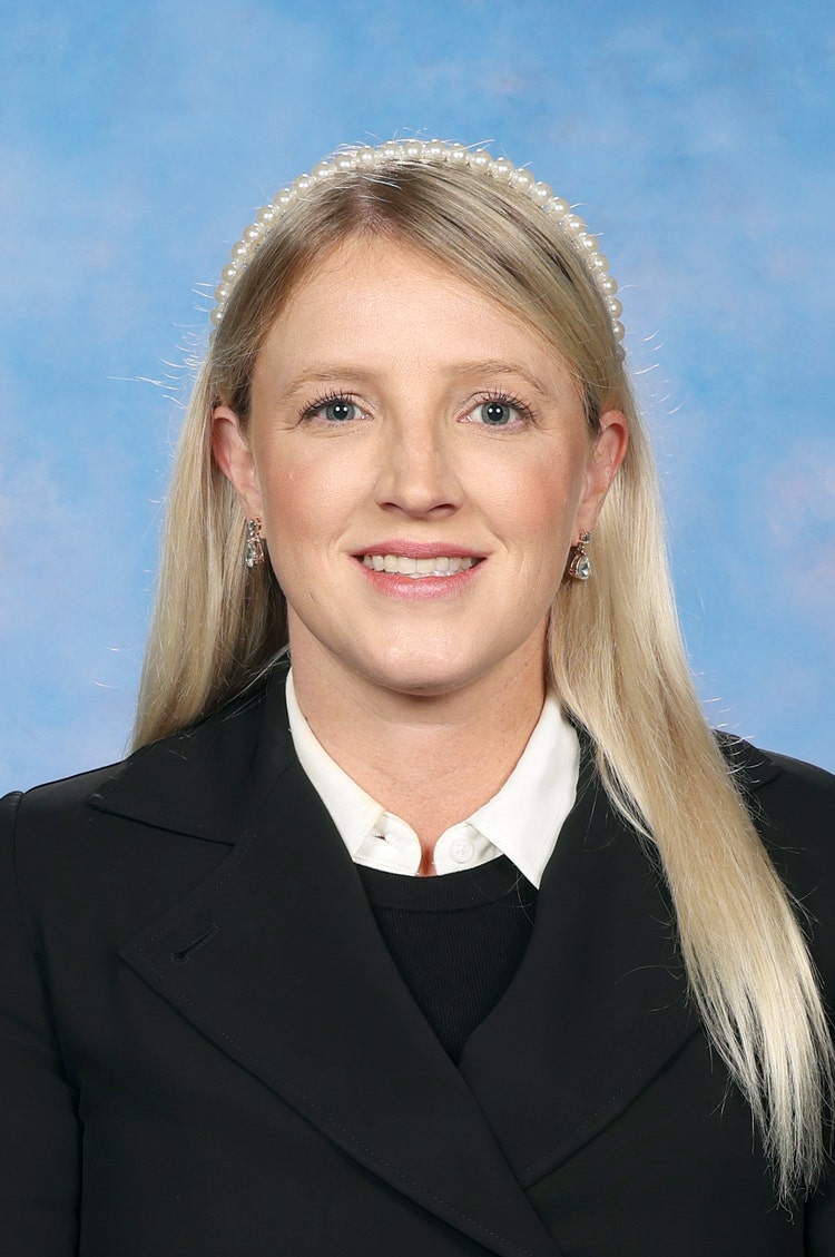 Formal portrait of our current principal, Ms Annika Elmore